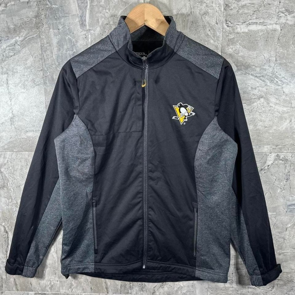 Antigua black Pittsburgh Penguins jacket Mens Size M #NHL #hockey